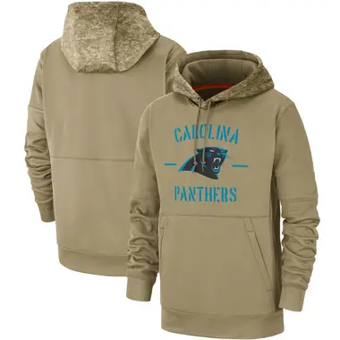 Men's Carolina Panthers Tan 2019 Salute to Service Sideline Therma Pullover  Hoodie - - Carolina Store